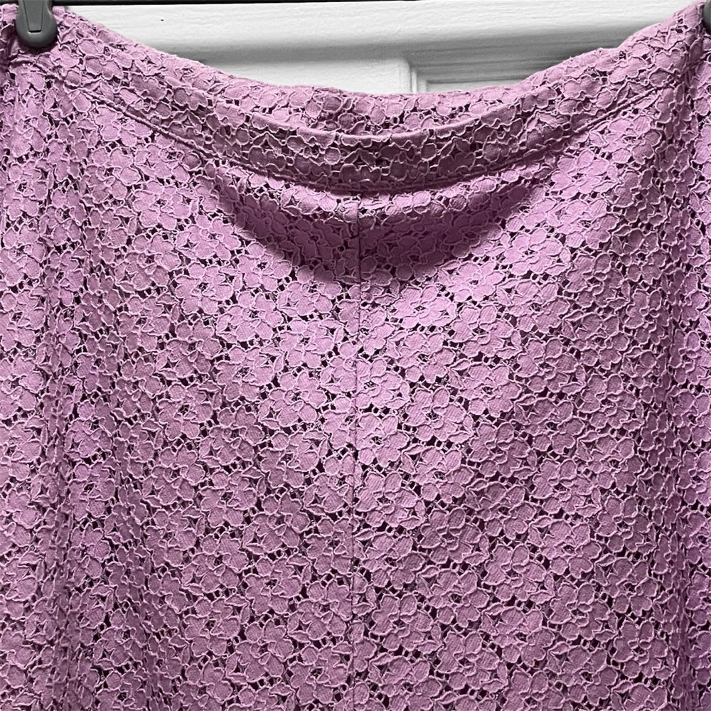 Purple Lace A-Line Midi Skirt - Picture 2 of 11